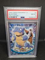 Blastoise Foil Italian Topps PSA 8, Hobby en Vrije tijd, Ophalen of Verzenden, Zo goed als nieuw, Foil