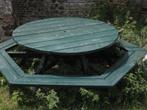 picknick tafel, Ophalen of Verzenden, Gebruikt, Rond, Hout