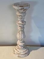 Houten kandelaar (44 cm), 25 tot 50 cm, Wit, Ophalen of Verzenden, Zo goed als nieuw
