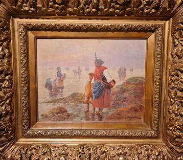 Zeer mooi werk in olieverf op canvas beschikbaar voor biedingen