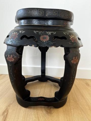 Vintage Chinese Jinlong gelakte houten stoel