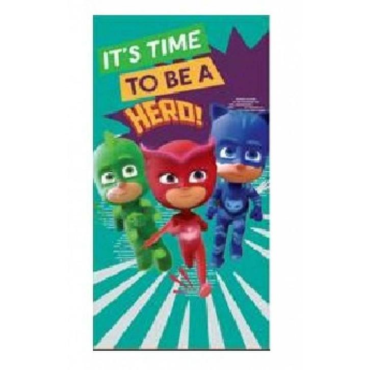 PJ Masks-Strandlaken -Time to be a Hero-70x140-nieuw/sealed, Huis en Inrichting, Badkamer | Badtextiel en Accessoires, Nieuw, Handdoek