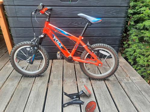 Stoere kleurrijke kinderfiets 16 inch., Fietsen en Brommers, Fietsen | Kinderfietsjes, Gebruikt, Zijwieltjes, Ophalen