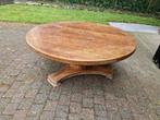 Ronde houten salontafel, Huis en Inrichting, Tafels | Salontafels, Ophalen, Gebruikt, 100 tot 150 cm, Rond