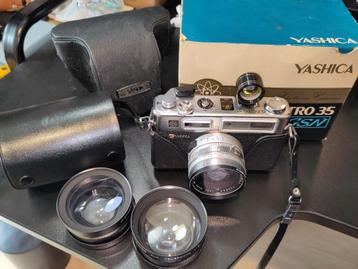 Yashica Electro 35 GSN +  Wide & Tele Lens adapter 