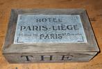 Boite bois et metal Paris Liege, Collections, Boîte en métal, Utilisé