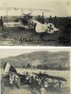 2 fotokaarten luchtvaart W.O. 1 (1917), Ophalen of Verzenden, Voor 1920, Ongelopen