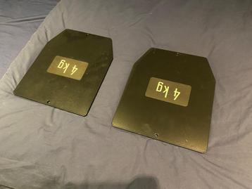 2x plate carrier platen 4kg  beschikbaar voor biedingen