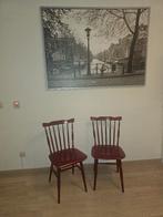 2 rode keukenstoeltjes, Huis en Inrichting, Ophalen, Zo goed als nieuw, Eén, Rood