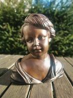 Bronzen buste van een kind Moreau, Antiek en Kunst, Kunst | Beelden en Houtsnijwerken, Ophalen of Verzenden