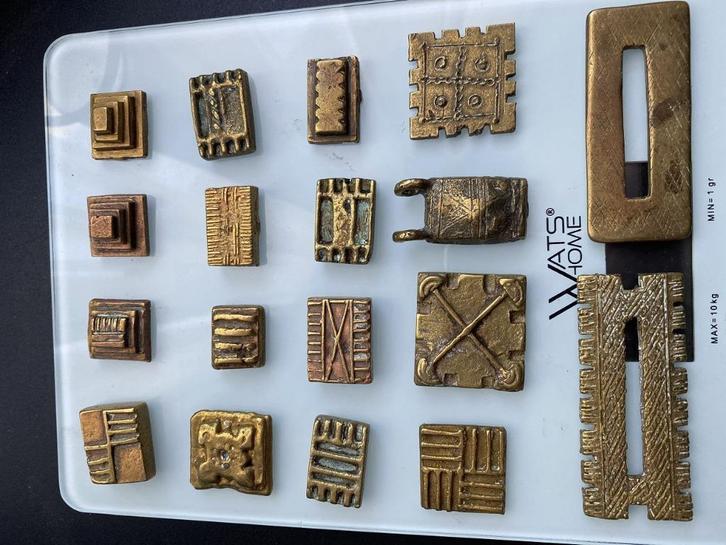 18 Ashanti of Akan goudgewichten 17e eeuw serie 21, Antiek en Kunst, Kunst | Niet-Westerse kunst, Ophalen of Verzenden