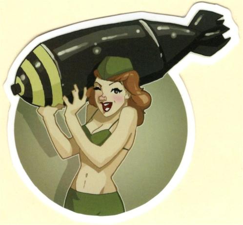 Pin Up Girl sticker #196, Verzamelen, Stickers, Nieuw, Verzenden