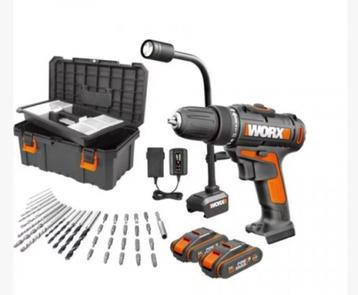 Worx accuboormachine set WX977 - als nieuw - nooit gebruikt, Enlèvement, Neuf, Perceuse