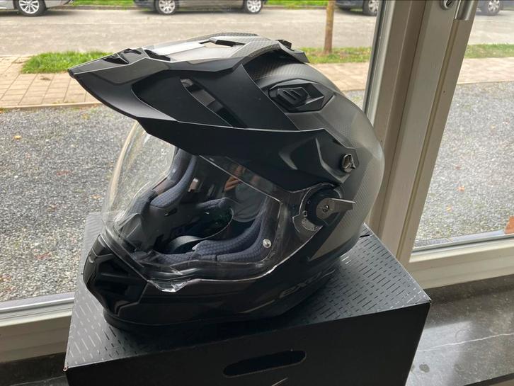 Scorpion ADF 9000 air solid, Motoren, Kleding | Motorhelmen, Heren, M, Overige merken, Tweedehands, Ophalen of Verzenden