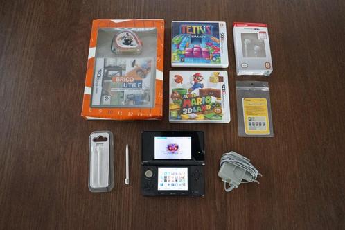 Nintendo 3DS console + games, Games en Spelcomputers, Spelcomputers | Nintendo 2DS en 3DS, Gebruikt, 3DS, Zwart, Met games, Met beschermhoes of tas