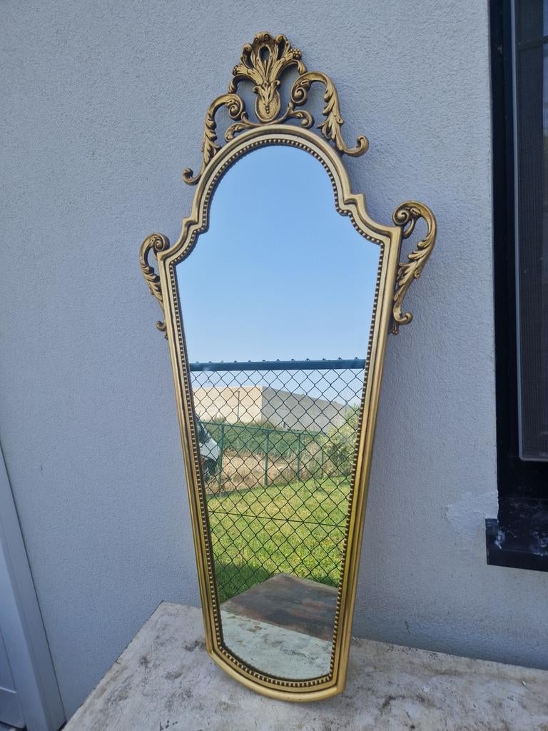 Barok refency stijl ,  deknudt design Spiegel ,105  cm hoog, Antiquités & Art, Antiquités | Miroirs, 50 à 100 cm, 100 à 150 cm