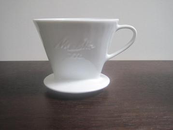 Vintage Porte-filtre à café Melitta en porcelaine blanche, Enlèvement ou Envoi
