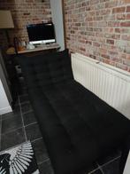 Slaapzetel 1 persoons, Ophalen, 90 cm, Eenpersoons, Zwart