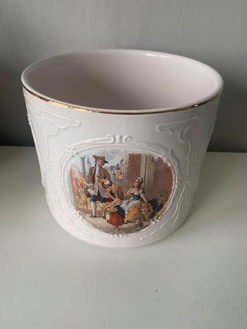 Ancien cache pot en porcelaine FRANKTON, Enlèvement ou Envoi