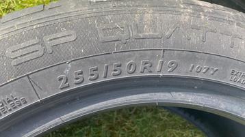 2 Pneus Dunlop 255/50/19