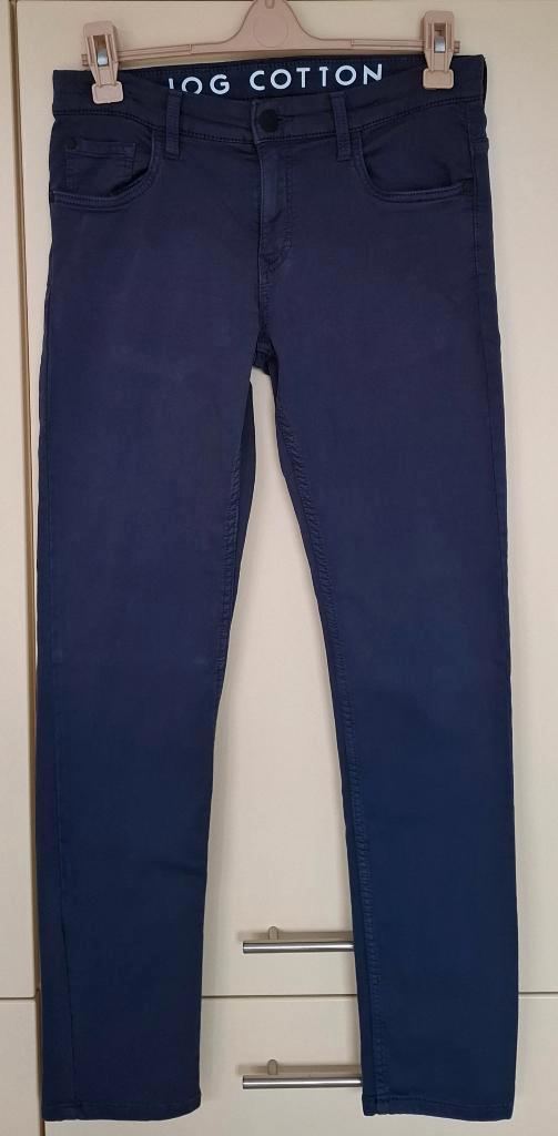 Blauwe lange broek C&A Jog Cotton zeer goede staat maat 164., Enfants & Bébés, Vêtements enfant | Taille 164, Comme neuf, Garçon