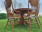 country tafel en 6 stoelen, 100 à 150 cm, 100 à 150 cm, Rond, Autres essences de bois