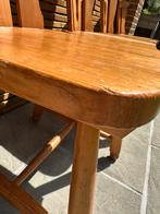 4 vintage stoelen brutalist, Ophalen, Vier, Hout, Gebruikt