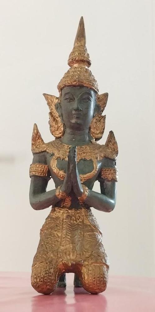 Tempelwachter Thailand,poortwachter,brons Boeddha,Buddha,, Huis en Inrichting, Woonaccessoires | Boeddhabeelden, Gebruikt, Ophalen of Verzenden