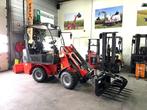 Nieuwe EVERUN ER1000 kniklader met bak, vorken en mestklem, Ophalen, Wiellader of Shovel