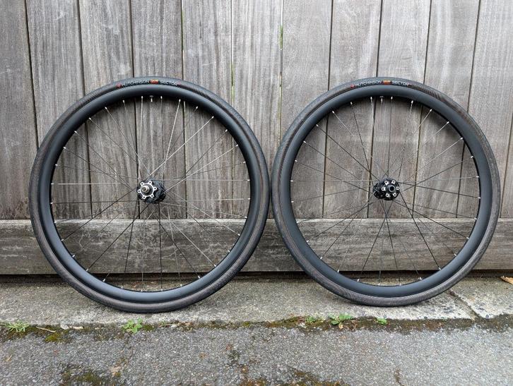 Dt Swiss RR521/Novatec/CX Ray schijfwielen met enkele snelhe, Fietsen en Brommers, Fietsonderdelen, Zo goed als nieuw, Racefiets