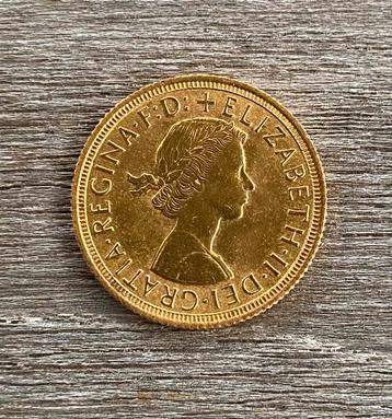 1958 Gouden Sovereign Elisabeth II young head beschikbaar voor biedingen
