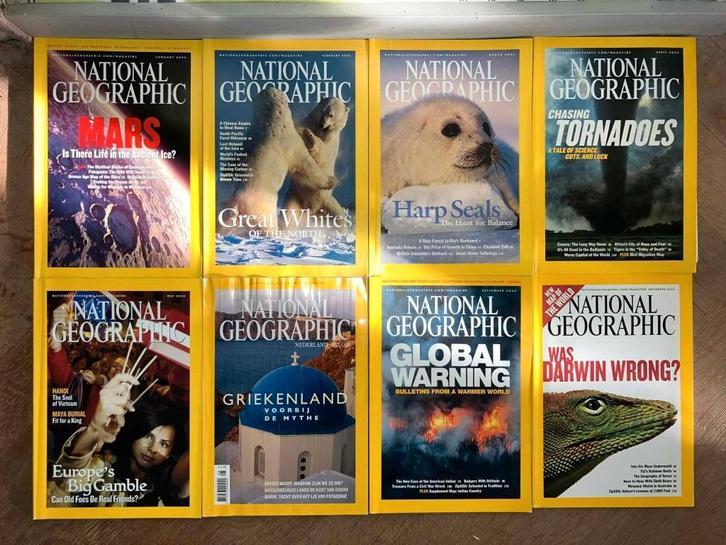 National geographic - 2004 - 8 edities, Livres, Journaux & Revues, Enlèvement ou Envoi