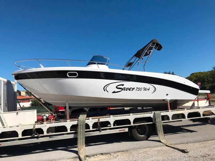 Saver750WA met mercury 250pk, Watersport en Boten, Motorboten en Motorjachten, Zo goed als nieuw, Polyester, 6 tot 9 meter, Benzine