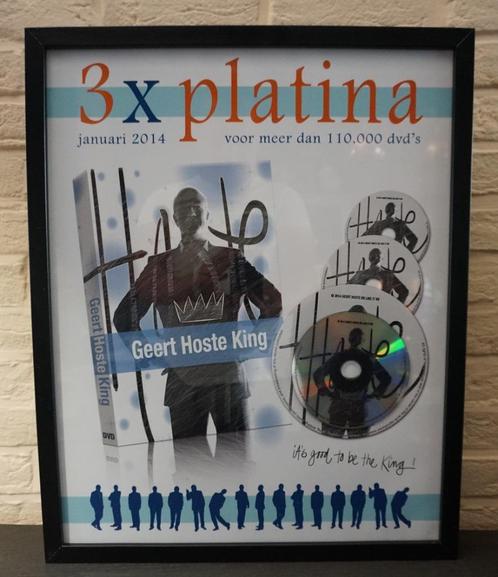 kader 3 x platina verkoop Geert Hoste - 52,5 cm x 42,5 cm, Verzamelen, Film en Tv, Tv, Ophalen of Verzenden