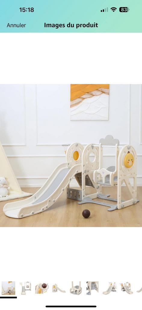 Balançoire et toboggan d’intérieur, Kinderen en Baby's, Speelgoed | Buiten | Speeltoestellen, Zo goed als nieuw, Ophalen
