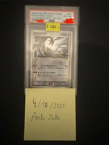 Rayquaza gold star japanese psa 6 beschikbaar voor biedingen