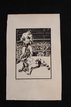 Paul Daxhelet. Le Knock-out. (boxe), Antiek en Kunst, Ophalen of Verzenden