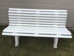 Witte PVC tuinbank., Tuin en Terras, Tuinbanken, Kunststof, Gebruikt, Ophalen