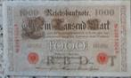 bankbiljet 1000 reichsmark - 1910, Enlèvement ou Envoi, Billets en vrac, Allemagne