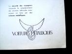 METALEN AUTO'S - SNCB 1934, Ophalen of Verzenden, Gebruikt, Overige soorten, Boek of Tijdschrift
