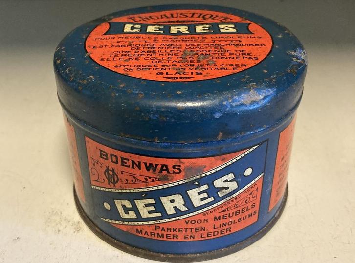 Vintage oud blik Ceres boenwas, Verzamelen, Blikken, Gebruikt, Overige, Overige merken, Ophalen of Verzenden
