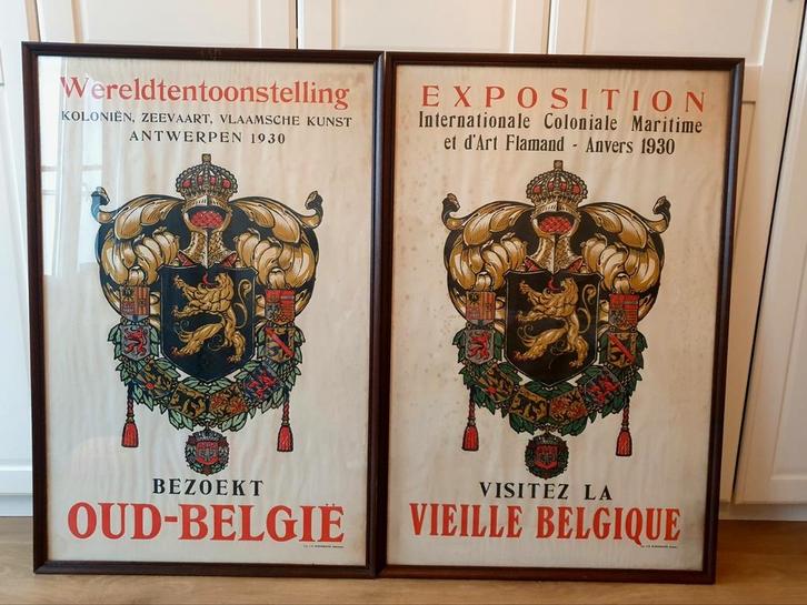 Originele Affiches Wereldtentoonstelling Antwerpen 1930., Verzamelen, Posters, Zo goed als nieuw, Reclame, Deurposter of groter