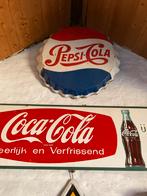 Emaillebord van CocaCola, antiek, Verzamelen, Gebruikt, Ophalen of Verzenden