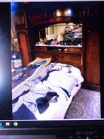 Vend chambre Lit Pont 140 avec sommier, Ancien, Une personne, Brun, Enlèvement