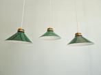 Art Deco conische groene opaline suspensie (3 beschikbaar), Ophalen of Verzenden