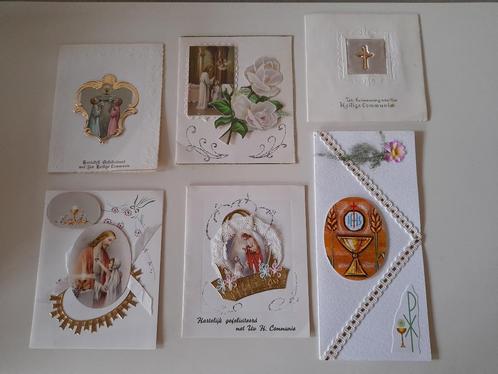 Vormsel - Communie,  1950, 6 kaarten, Verzamelen, Postkaarten | Themakaarten, 1920 tot 1940, Feest(dag), Ophalen of Verzenden