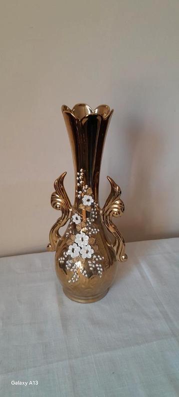 Vase dorée en excellent état, Enlèvement ou Envoi