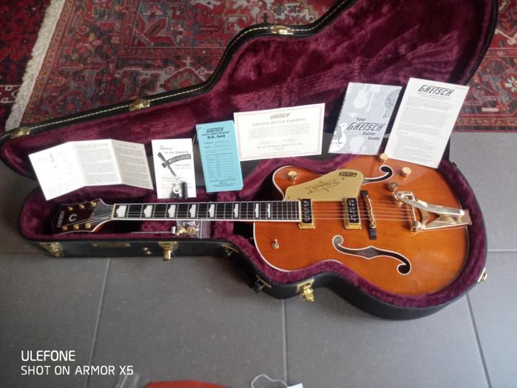 Gretsch G6120TG-DS NASHVILLE Gold Hardware Roundup oranje, Muziek en Instrumenten, Snaarinstrumenten | Gitaren | Elektrisch, Zo goed als nieuw