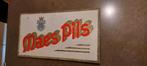 Zeer oude blikken MAES  PILS 1957 ., Ophalen of Verzenden, Gebruikt, Reclamebord