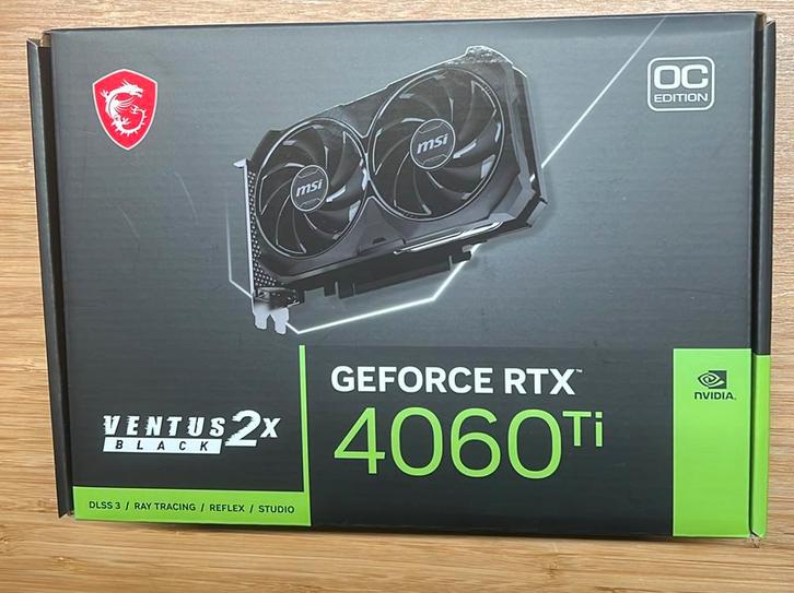 MSI VENTUS RTX 4060 ti 16GB OC, Computers en Software, Videokaarten, Nvidia, PCI, GDDR6, Ophalen of Verzenden